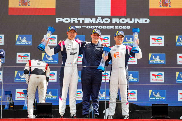 AUTO - MLC 2026 - PORTIMAO 85 FROST Danial (sgp), PEUGEOT Enzo (fra), R-ace GP, Duqueine D09 - Toyota, LMP3, podium, portrait celebration during the 6th round of the 2026 Michelin Le Mans Cup on the Autodromo Internacional do Algarve from October 8 to 10, 2026 in Portimao, Portugal - PortimaoPortugal  Copyright: xPauloxMariax