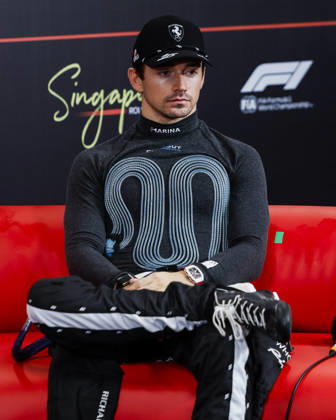F1 - SINGAPORE GRAND PRIX 2026 Post Sprint Race, press conference, PK, Pressekonferenz LECLERC Charles (mco), Scuderia Ferrari SF-26, portrait, Cooling vest during the 2026 Formula 1 Singapore Grand Prix, 17th round of the 2026 Formula One World Championship, WM, Weltmeisterschaft from October 9 to 11, 2026 on the Marina Bay Street Circuit, in Singapore, Singapore - SingaporeSingapore Copyright: xJulienxDelfossex
