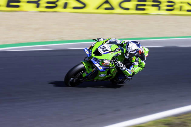October 10, 2026, Cascais, Lisbon, Portugal: Garrett Gerloff of Kawasaki WorldSBK Team in action during the Superpole of the FIM Superbike World Championship, WM, Weltmeisterschaft at Circuito Estoril on October 10, 2026 in Cascais, Portugal. Motorsports 2026: WorldSBK - Tissot Estoril Round  - ZUMAr200 20261010_zsp_r200_003 Copyright: xNunoxReisinhox