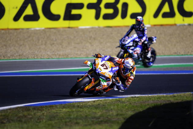 October 10, 2026, Cascais, Lisbon, Portugal: Alberto Surra of Motocorsa Racing in action during the Superpole of the FIM Superbike World Championship, WM, Weltmeisterschaft at Circuito Estoril on October 10, 2026 in Cascais, Portugal. Motorsports 2026: WorldSBK - Tissot Estoril Round - ZUMAr200 20261010_zsp_r200_035 Copyright: xNunoxReisinhox