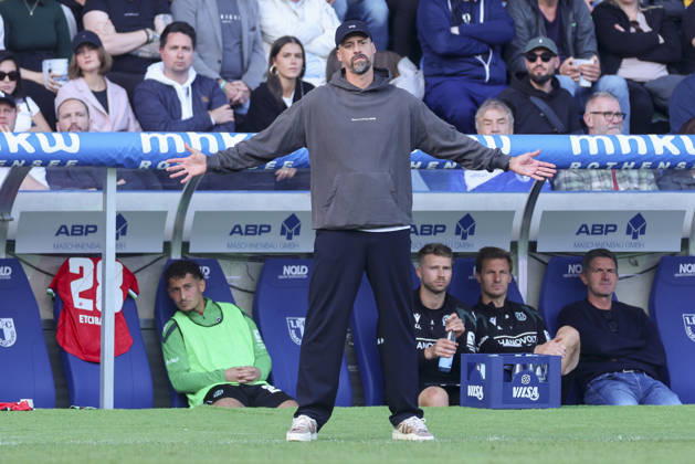Hannover 96 coach Sandro Wagner looks disappointed during the 2. Bundesliga match between 1. FC Magdeburg and Hannover 96, Avnet Arena on October 10, 2026, in Magdeburg, Germany. Photo by Marco Steinbrenner, DeFodi Images. Coach Sandro Wagner of Hannover 96 looks dejected during the 2nd Bundesliga match between 1 FC Magdeburg and Hannover 96 at Avnet Arena on October 10, 2026 in Magdeburg, Germany. Photo by Marco Steinbrenner, DeFodi Images. DFB and DFL regulations prohibit any use of photographs as image sequences and or quasi-video. Photo by Marco Steinbrenner, DeFodi Images.