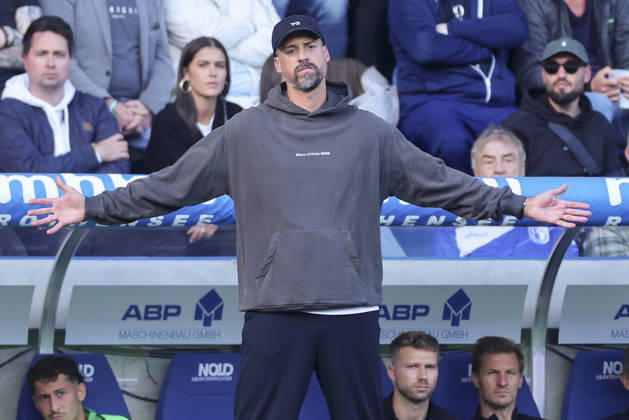 Hannover 96 coach Sandro Wagner gestures during the 2. Bundesliga match between 1. FC Magdeburg and Hannover 96, Avnet Arena on October 10, 2026, in Magdeburg, Germany. Photo by Marco Steinbrenner, DeFodi Images. Coach Sandro Wagner of Hannover 96 gestures during the 2nd Bundesliga match between 1 FC Magdeburg and Hannover 96 at Avnet Arena on October 10, 2026 in Magdeburg, Germany. Photo by Marco Steinbrenner, DeFodi Images. DFB and DFL regulations prohibit any use of photographs as image sequences and or quasi-video. Photo by Marco Steinbrenner, DeFodi Images.