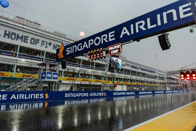 2026 Formula 1 Singapore Grand Prix - Sprint Grid Rain Sprint Race on SATURDAY during the 2026 FORMULA 1 SINGAPORE AIRLINES SINGAPORE GRAND PRIX 2026 at MARINA BAY STREET CIRCUIT SINGAPORE on October 10, 2026. Photo by Tan Jun Da ABACAPRESS.COM Singapore Singapore  Copyright: xJunxDaxTan ABACAx