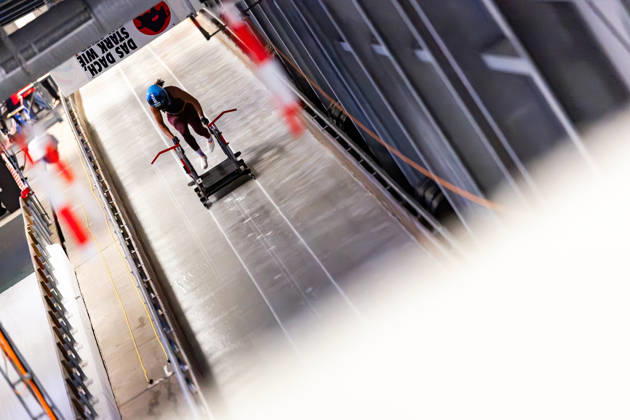 October 10, 2026, GER, Bobsleigh, Season 26–27, Women, Central Performance Test in Bobsleigh: Push Test. As is tradition, the German bobsleigh pilots and their pushers gathered in Oberhof for a showdown. 98559 Oberhof LOTTO Thuringia EISARENA Oberhof Training Hall Start Facility Thuringia Germany