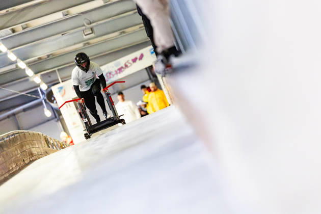 October 10, 2026, GER, Bobsleigh, Season 26–27, Men, Central Performance Test in Bobsleigh: Push Test. Traditionally, German bobsled pilots and their pushers have gathered in Oberhof for a test of strength. 98559 Oberhof LOTTO Thuringia EISARENA Oberhof Training Hall Start Facility Thuringia Germany