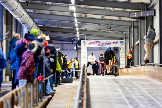 October 10, 2026, GER, Bobsleigh, Season 26–27, Men, Central Performance Test in Bobsleigh: Push Test. Traditionally, German bobsled pilots and their pushers have gathered in Oberhof for a test of strength. 98559 Oberhof LOTTO Thuringia EISARENA Oberhof Training Hall Start Facility Thuringia Germany