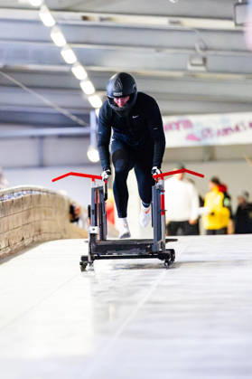 October 10, 2026, GER, Bobsleigh, Season 26–27, Men, Central Performance Test in Bobsleigh: Push Test. Traditionally, German bobsled pilots and their pushers have gathered in Oberhof for a test of strength. 98559 Oberhof LOTTO Thuringia EISARENA Oberhof Training Hall Start Facility Thuringia Germany