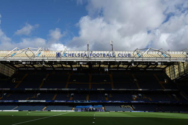 10th October 2026; Stamford Bridge, London, England; Premier League Football, Chelsea versus Bournemouth; Pitch is ready inside Stamford Bridge JohnxPatrickxFletcher