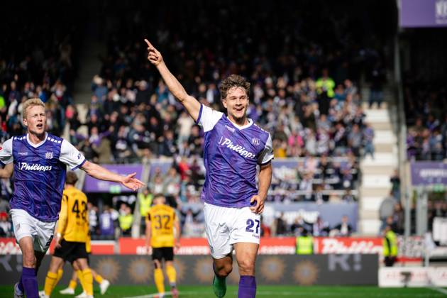 Goal celebration for the 1-1 equalizer by Robin Fabinski, 27, Osnabrück, VfL Osnabrück vs. SG Dynamo Dresden, soccer, 2. Bundesliga, Matchday 7, October 10, 2026. DFL regulations prohibit any use of photographs as image sequences and or quasi-video. Osnabrück, Lower Saxony, Germany Copyright: xkolbert-press MarcxNiemeyerx