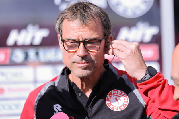 October 10, 2026, xsefx, soccer, SC Fortuna Köln vs. 1. FC Saarbrücken, 3. Liga, Südstation, Matchday 8, 2026–2027 season. Interview with Fortuna Köln Head Coach Matthias Mink. DFB regulations prohibit any use of photographs as image sequences and or quasi-video. North Rhine-Westphalia, Germany
