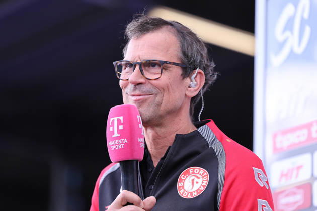October 10, 2026, xsefx, soccer, SC Fortuna Köln vs. 1. FC Saarbrücken, 3. Liga, Südstation, Matchday 8, 2026–2027 season. Interview with Fortuna Köln Head Coach Matthias Mink. DFB regulations prohibit any use of photographs as image sequences and or quasi-video. North Rhine-Westphalia, Germany