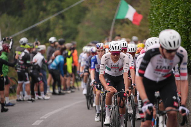 Mexico s Isaac Del Toro Romero of UAE Team Emirates XRG during the 120th edition of the Il Lombardia, Tour of Lombardy cycling race, a 239 km one day race from Bergamo to Como on October 10, 2026, Italy.  Copyright: xMarcoxAlpozzi LaPressex