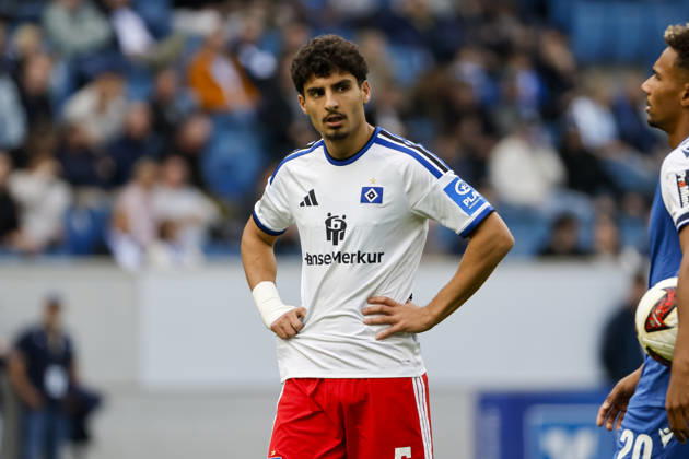 Martin Adeline, Hamburger SV, 05, Germany, Soccer, Bundesliga 1, Matchday 5, 2026–2027, TSG Hoffenheim vs. Hamburger SV, October 10, 2026, Sinsheim SNP Arena, Germany Copyright: xGrantxHubbsx