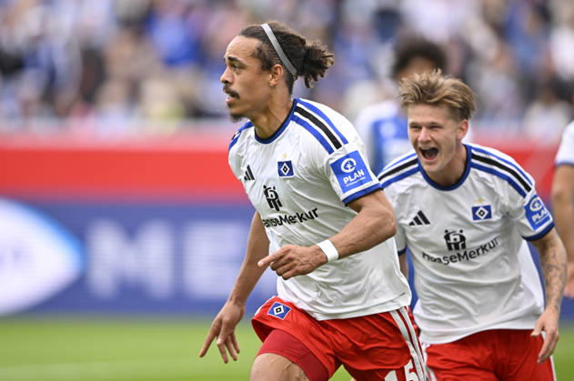 GOAL: 0–1 Yussuf Poulsen, Hamburger SV (HSV) 15 Goal Celebration David Moeller Wolfe, Hamburger SV (HSV) 03 TSG 1899 Hoffenheim vs. Hamburger SV (HSV) 10 10 2026 DFL regulations prohibit any use of photographsHS AS IMAGE SEQUENCES AND OR QUASI-VIDEO TSG 1899 Hoffenheim vs. Hamburger SV HSV