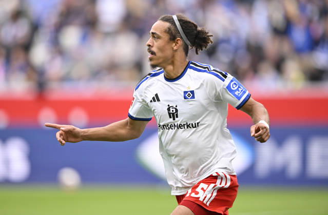 GOAL: 0-1 Yussuf Poulsen, Hamburger SV (HSV) 15 Goal Celebration, TSG 1899 Hoffenheim vs. Hamburger SV (HSV) 10 10 2026 DFL regulations prohibit any use of photographs as image sequences and or QUASI VIDEO TSG 1899 Hoffenheim vs. Hamburger SV (HSV)