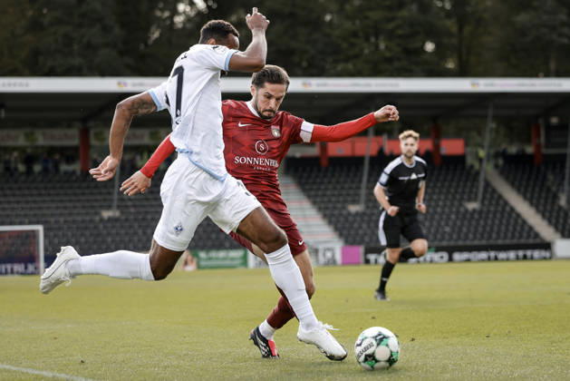 October 10, 2026, xhettx, Soccer 3rd Division, SG Sonnenhof Großaspach vs. SV Waldhof Mannheim; Noah Sarenren Bazee (SV Waldhof Mannheim) was 37 seconds faster than Volkan Celiktas (SG Sonnenhof Großaspach); 5 touches on the ball