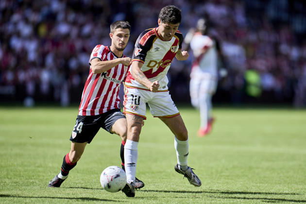 October 10, 2026, Madrid, Madrid, Spain: Sergio Camello of Rayo Vallecano in action during the Spanish League, LaLiga EA Sports, football match played between Rayo Vallecano and Athletic Club at Vallecas stadium on October 10, 2026, in Madrid, Spain. Madrid Spain - ZUMAa181 20261010_zaa_a181_007 Copyright: xAngelxPerezxMecax