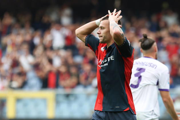 GenoaÕs Milutin Osmajic during the Serie A soccer match between Genoa and Fiorentina at the Luigi Ferraris Stadium in Genoa, Italy - Saturday, October 10, 2026. - Soccer . Copyright: xTanoxPecoraro LaPressex