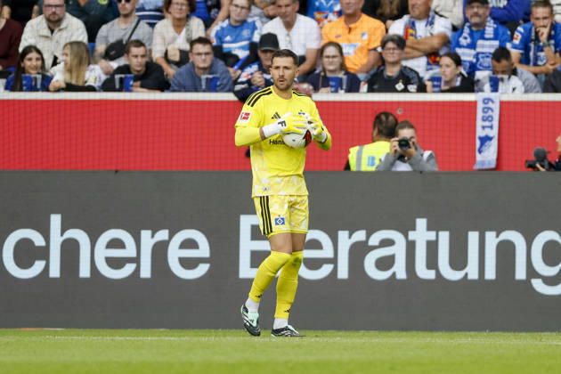 Daniel Heuer Fernandes, Hamburger SV, 01 am Ball, Germany, Soccer, Bundesliga 1, Matchday 5, 2026–2027, TSG Hoffenheim vs. Hamburger SV, October 10, 2026, Sinsheim SNP Arena, Germany Copyright: xGrantxHubbsx