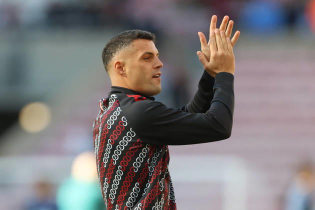 10th October 2026; Stadium of Light, Sunderland, England; Premier League Football, Sunderland versus Brighton and Hove Albion; Granit Xhaka of Sunderland DavexLofthouse