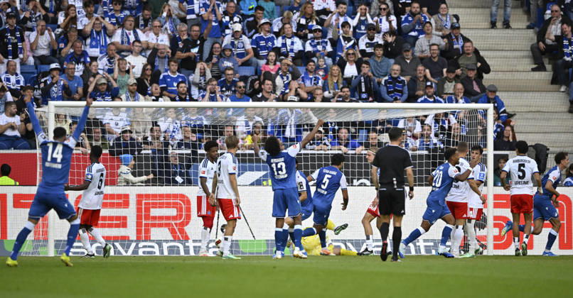 GOAL: 1-1 Fisnik Asllani TSG 1899 Hoffenheim 11 Goal celebration TSG 1899 Hoffenheim vs. Hamburger SV HSV 10 10 2026 DFL regulations prohibit any use of photographs as images SEQUENCES AND OR QUASI-VIDEO TSG 1899 Hoffenheim vs. Hamburger SV (HSV)