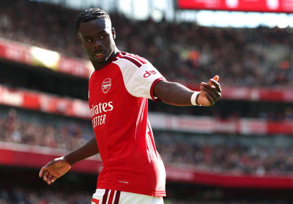 Arsenal gegen Leeds United, 10. Oktober 2026, London, Premier League, Fußball, Arsenal gegen Leeds United, Bukayo Saka von Arsenal, Foto: Charlotte Wilson, Offside, London, Großbritannien Copyright: xCharlottexWilsonx xOffsidexOffside