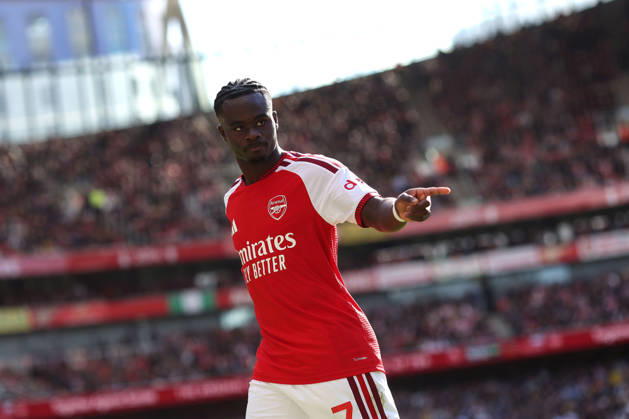 Arsenal gegen Leeds United, 10. Oktober 2026, London, Premier League, Fußball, Arsenal gegen Leeds United, Bukayo Saka von Arsenal, Foto: Charlotte Wilson, Offside, London, Großbritannien Copyright: xCharlottexWilsonx xOffsidexOffside