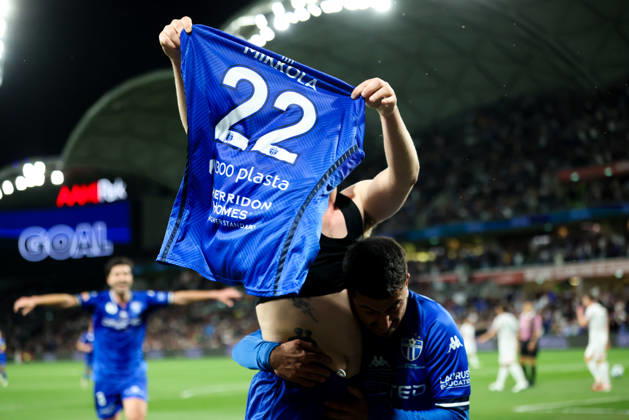 October 10, 2026, Melbourne, Victoria, Australia: MELBOURNE, AUSTRALIA - OCTOBER 10: Maximillian Mikkola celebrates scoring in the Australia Cup Final match between South Melbourne FC and Melbourne Victory FC at AAMI Park on October 10, 2026 in Melbourne, Austr0alia. South Melbourne FC V Melbourne Victory FC - Australia Cup 2026 Final  - ZUMAp121 20261010_zsp_p121_033 Copyright: xChrisxPutnamx