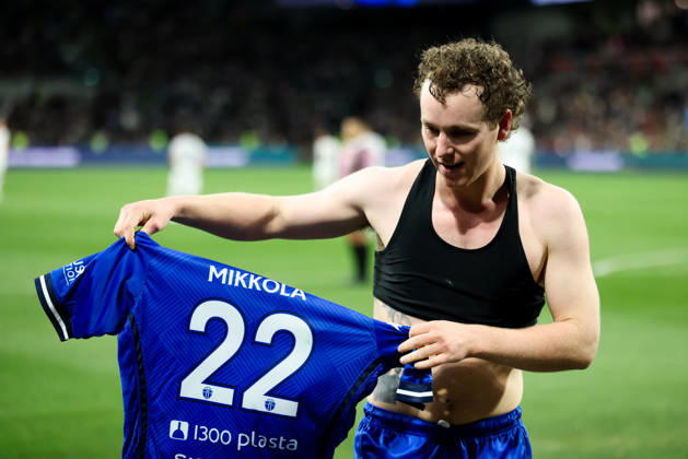 October 10, 2026, Melbourne, Victoria, Australia: MELBOURNE, AUSTRALIA - OCTOBER 10: Maximillian Mikkola celebrates scoring in the Australia Cup Final match between South Melbourne FC and Melbourne Victory FC at AAMI Park on October 10, 2026 in Melbourne, Austr0alia. South Melbourne FC V Melbourne Victory FC - Australia Cup 2026 Final  - ZUMAp121 20261010_zsp_p121_039 Copyright: xChrisxPutnamx