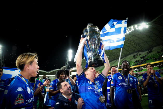 October 10, 2026, Melbourne, Victoria, Australia: MELBOURNE, AUSTRALIA - OCTOBER 10: South Melbourne FC celebrates defeating Melbourne Victory FC in the 2026 Hahn Australia Cup Final at AAMI Park on October 10, 2026 in Melbourne, Australia. South Melbourne FC V Melbourne Victory FC - Australia Cup 2026 Final  - ZUMAp121 20261010_zsp_p121_047 Copyright: xChrisxPutnamx