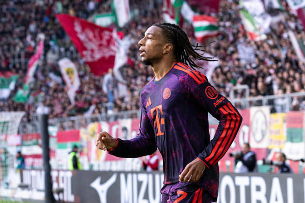 Germany: FC Augsburg vs. FC Bayern Munich, Bundesliga 1, Matchday 5, 2026–27 Season, WWK Arena, Augsburg; Michael Olise, FC Bayern Munich, 17, portrait photo, portrait, individual shot, portrait, Augsburg, WWK Arena, Bayern, Germany Copyright: xBenedictxChristx