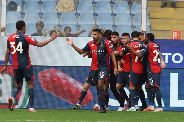 Foto IPP ACGE Genova 10 10 2026 Campionato Serie A 2025 2026 Genoa-Fiorentina nella foto: Milutin Osmajic esulta dopo il gol del 1-0 Italy Photo Press World Copyright Genova italy Italia ITALY Copyright: xR4924_italyphotopressx