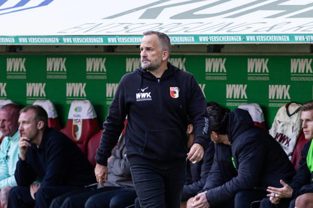 Germany: FC Augsburg vs. FC Bayern Munich, Bundesliga 1, Matchday 5, 2026–27 Season, WWK Arena, Augsburg; Manuel Baum, Head Coach, FC Augsburg; Augsburg, WWK Arena; Bayern, Germany Copyright: xBenedictxChristx