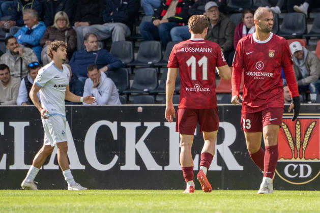 October 10, 2026, xerix, Soccer 3rd Division, SG Sonnenhof Großaspach vs. SV Waldhof Mannheim – Game highlight featuring Fabian Eisele (SG Sonnenhof Großaspach) and Tim Rossmann (SG Sonnenhof Großaspach)