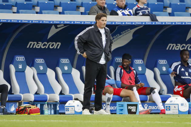 Merlin Polzin, Hamburger SV, Coach, Germany, Soccer, Bundesliga 1, Matchday 5, 2026–2027, TSG Hoffenheim vs. Hamburger SV, October 10, 2026, Sinsheim SNP Arena, Germany Copyright: xGrantxHubbsx