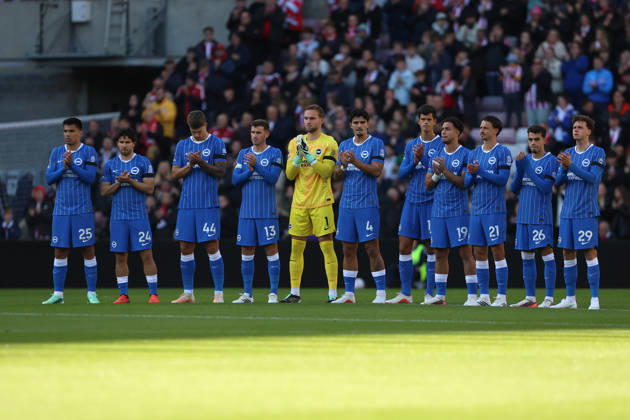10th October 2026; Stadium of Light, Sunderland, England; Premier League Football, Sunderland versus Brighton and Hove Albion; Brighton and Hove Albion players DavexLofthouse