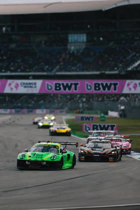 DTM, 15. + 16. Rennen Hockenheim 2026 90 Porsche 911 GT3 R (992), Manthey: Ricardo Feller, 25 McLaren 720S GT3 Evo, Dörr Motorsport: Ben Dörr - picture by Gruppe C Photography Sachsenring Germany Copyright: xGruppexCxPhotographyx