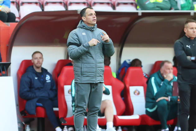 10th October 2026; Stadium of Light, Sunderland, England; Premier League Football, Sunderland versus Brighton and Hove Albion; Sunderland manager Regis Le Bris DavexLofthouse