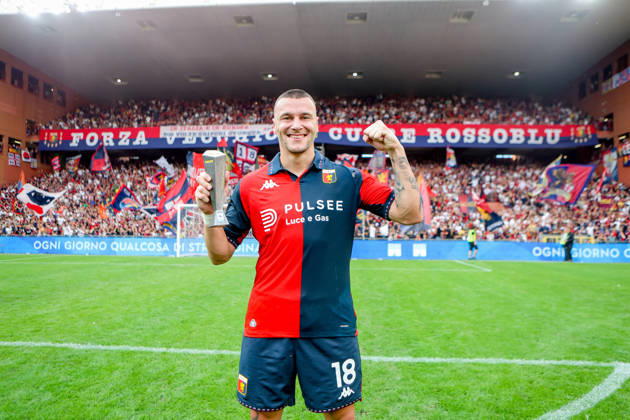 GenoaÕs Milutin Osmajic during the Serie A soccer match between Genoa and Fiorentina at the Luigi Ferraris Stadium in Genoa, Italy - Saturday, October 10, 2026. - Soccer . Copyright: xTanoxPecoraro LaPressex