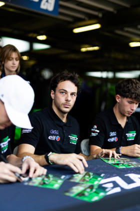 AUTO - ELMS - 4 HOURS OF PORTIMAO 2026 29 ROUSSET Louis (fra), GRAY Oliver (gbr), MASSON Esteban (fra), Forestier Racing by Panis, Oreca 07 - Gibson, LMP2, autograph session, session autographe during the 4 Hours of Portimao 2026, 6th round of the 2026 European Le Mans Series on the Autodromo Internacional do Algarve from October 8 to 10, 2026 in Portimao, Portugal -  Copyright: xJoaoxFilipex