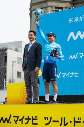 Tour De Kyushu Stage Finishes In Fukuoka s Tenjin For The First Time Matteo Malucelli of XDS Astana Team wins Stage 1 of the Mynavi Tour de Kyushu 2026 at the finish line on Tenjin Bridge in Fukuoka, Japan, on October 10, 2026. The Italian won the 152.0-kilometer Saga-Fukuoka stage in 3 hours 9 minutes 51 seconds, ahead of Luke Mudgway (Li Ning Star) and Alessio Delle Vedove (XDS Astana Team), and took the general and points classification leads. It was the first time the race finished in Tenjin, the commercial heart of Fukuoka, where a parade, stage events and food stalls marked the day. The race, first held in 2023 and part of the UCI Asia Tour (2.1 category), runs October 9-12 through six Kyushu prefectures under the official title We stand with Kumamoto. Mynavi Tour de Kyushu 2026, adopted to support areas affected by the Kumamoto earthquake. Fukuoka Japan  Copyright: xRyoxChix originalFilename:zhi-tourdeky261010_npBBc