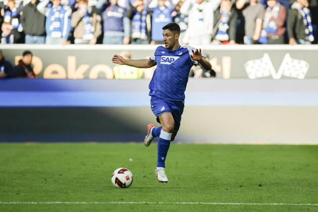 Andrej Kramaric, TSG Hoffenheim, 27 on the ball, Germany, soccer, Bundesliga 1, Matchday 5, 2026–2027, TSG Hoffenheim vs. Hamburger SV, October 10, 2026, Sinsheim SNP Arena, Germany Copyright: xGrantxHubbsx