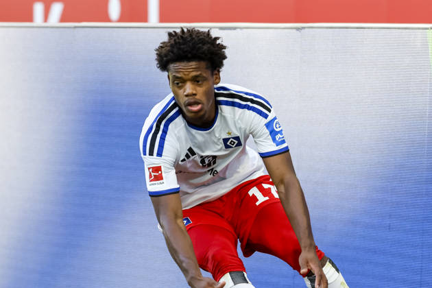 Warmed Omari, Hamburger SV, 17, facial expressions, emotion, Germany, soccer, Bundesliga 1, Matchday 5, 2026–2027, TSG Hoffenheim vs. Hamburger SV, October 10, 2026, Sinsheim SNP Arena, Germany Copyright: xGrantxHubbsx