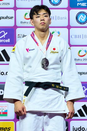 Dota Arai (JPN), OCTOBER 9, 2026 -Judo : World Judo Championships BAKU2026 Mens -100kgMedal Ceremony at National Gymnastics Arena in Baku, Azerbaijan. aflo_354528589 KenxAsakurax