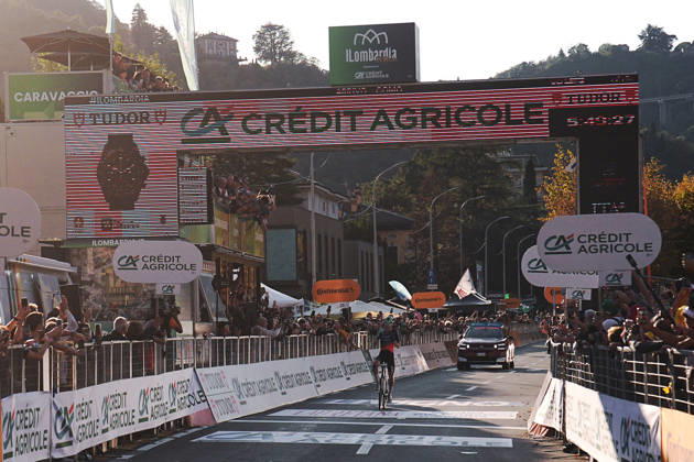 France s Paul Seixas of Decathlon CMA CGM Team winner of race during the 120th edition of the Il Lombardia, Tour of Lombardy cycling race, a 239 km one day race from Bergamo to Como on October 10, 2026, Italy. Copyright: xGianxMattiaxD™Alberto LaPressex
