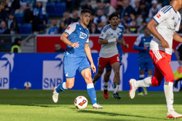 Andrej Kramaric, TSG 1899 Hoffenheim, xettx, Germany, Sinsheim, October 10, 2026, Soccer, Bundesliga: TSG 1899 Hoffenheim vs. Hamburger SV, 2026–2027 season, Matchday 5, SNP Arena. DFL and DFB regulations prohibit any use of photographs as image sequences and or quasi-video.