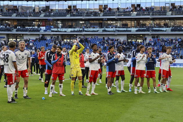 Hamburger SV with fans after the game, Germany, soccer, Bundesliga 1, Matchday 5, 2026–2027, TSG Hoffenheim vs. Hamburger SV, October 10, 2026, Sinsheim SNP Arena, Germany Copyright: xGrantxHubbsx