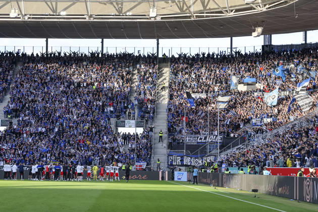 Hamburger SV with fans after the game, Germany, soccer, Bundesliga 1, Matchday 5, 2026–2027, TSG Hoffenheim vs. Hamburger SV, October 10, 2026, Sinsheim SNP Arena, Germany Copyright: xGrantxHubbsx