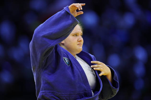 AZERBAIJAN, BAKU - OCTOBER 10, 2026: Russia s Maria Ivanova appears in her heavyweight bout during the 2026 World Judo Championships at the National Gymnastics Arena 2026 World Judo Championships In Baku  - ZUMAt113 20261010_zaa_t113_413 Copyright: xMikhailxSinitsynx