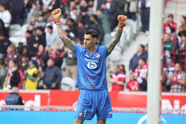 FOOTBALL : LOSC Lille vs Le Havre - Ligue 1 - 10 10 2026 Joie de Berke ÖZER (LOSC Lille) apres le but de Dïlane BAKWA (LOSC Lille) lors du match LOSC Lille vs Le Havre, Ligue 1, Decathlon Arena stade Pierre Mauroy, le 10 octobre 2026 - photo Laurent Sanson PsnewZ Copyright: xLaurentxSANSONx xPsnewZx